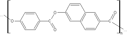 Strukturformel Flüssigkristallpolymere (LCP)